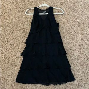 Black ruffle dress